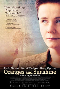 Oranges and Sunshine Movie Poster Print featuring vibrant colors and cinematic themes.
