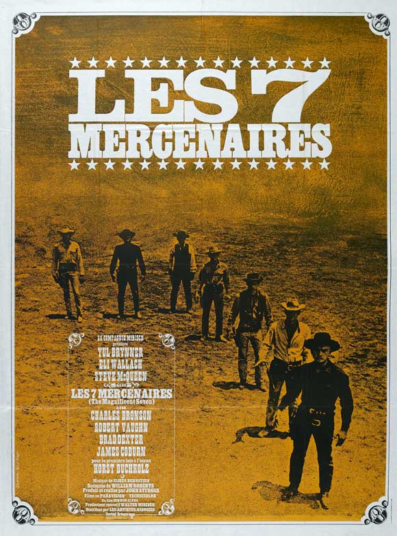The Magnificent Seven Movie Poster Print showcasing iconic Western film imagery.
