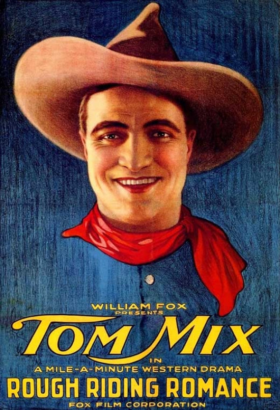 Rough-Riding Romance Movie Poster Print featuring classic western themes.