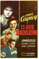 13 Rue Madeleine Movie Poster Print showcasing classic film art.