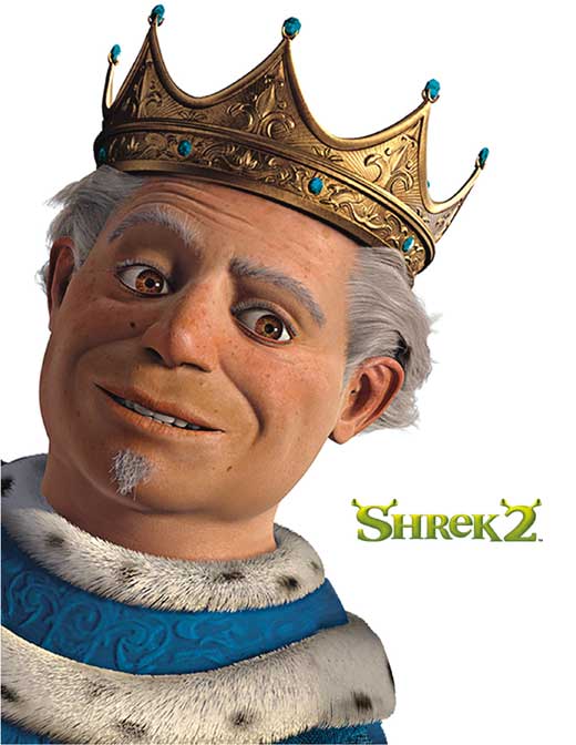 Shrek 2 Movie Poster Print featuring Shrek, Fiona, and Donkey.