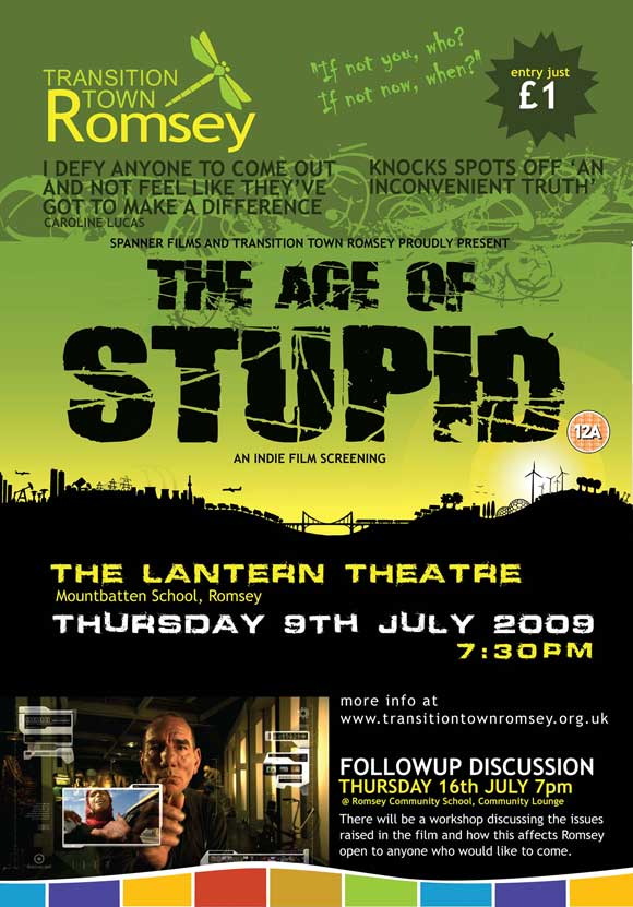 The Age of Stupid Movie Poster Print showcasing climate change themes.