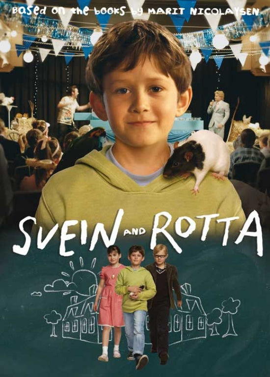 Svein og Rotta og UFO Mysteriet Movie Poster Print, colorful and vibrant artwork.