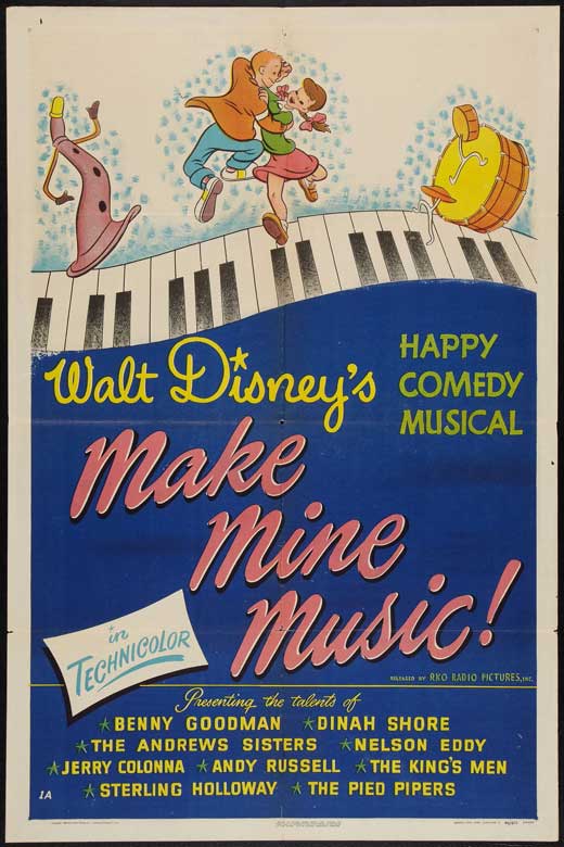 Make Mine Music movie poster print showcasing vibrant Disney animation.