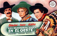 Go West Movie Poster Print featuring Wild West adventure imagery.