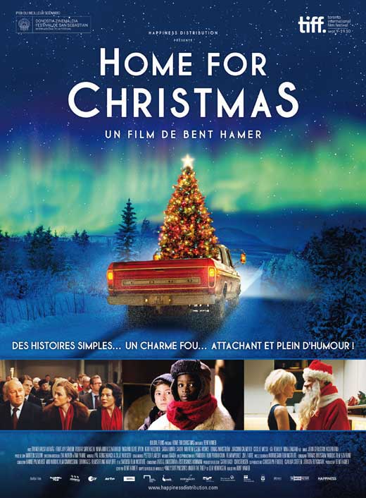 Home for Christmas Movie Poster Print featuring festive holiday imagery.