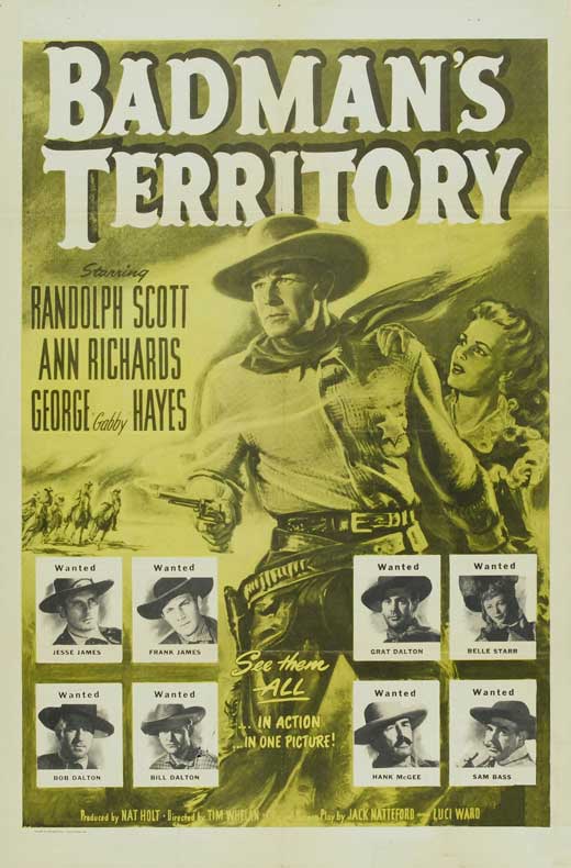 Badman's Territory Movie Poster Print showcasing classic cinema art.