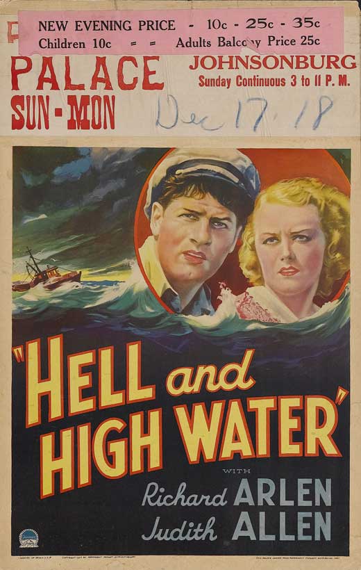 Hell and High Water Movie Poster Print featuring dramatic imagery.