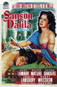Samson and Delilah Movie Poster Print showcasing classic cinema art.