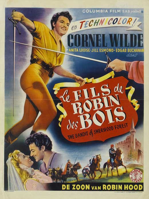 The Bandit of Sherwood Forest Movie Poster Print showcasing classic film art.