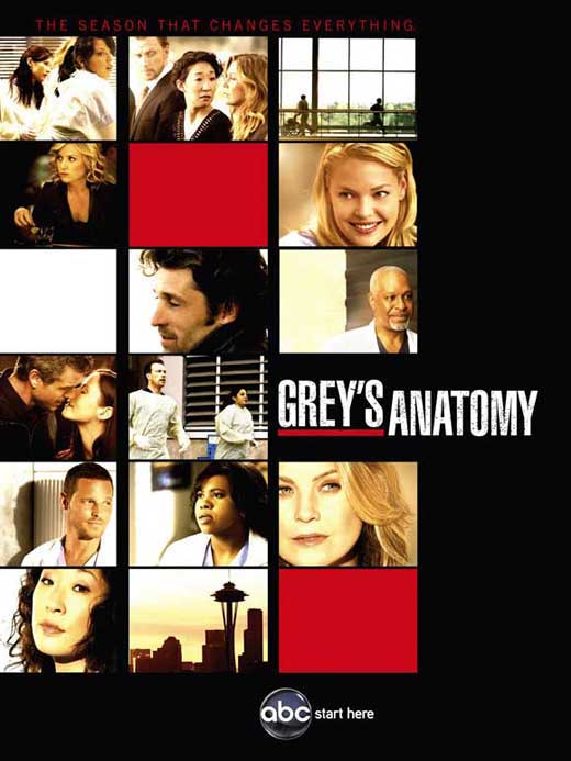 Grey's Anatomy Movie Poster Print showcasing vibrant design and colors.