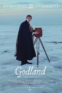 Godland movie poster print showcasing vibrant cinematic artwork.
