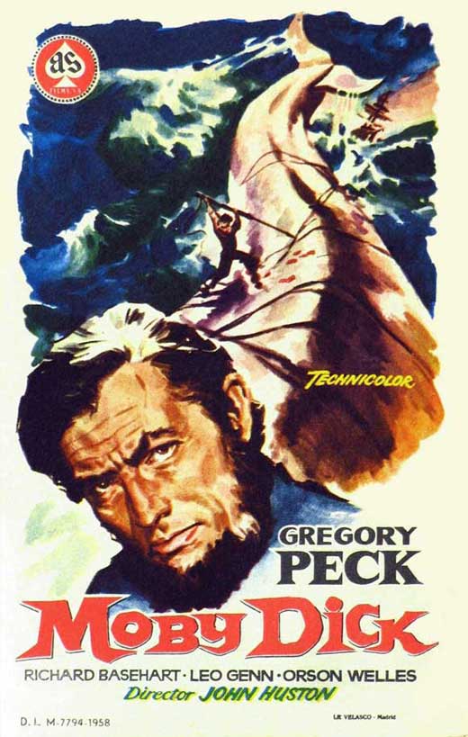 Moby Dick Movie Poster Print showcasing the great white whale.