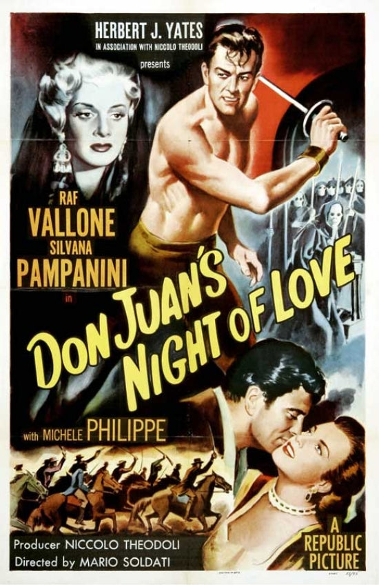 Don Juan's Night of Love Movie Poster Print featuring classic imagery.