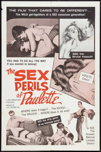 The Sex Perils of Paulette movie poster print showcasing whimsical art.