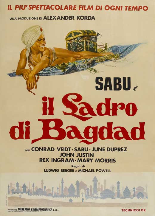 The Thief of Bagdad Movie Poster Print showcasing vibrant colors and classic film art.