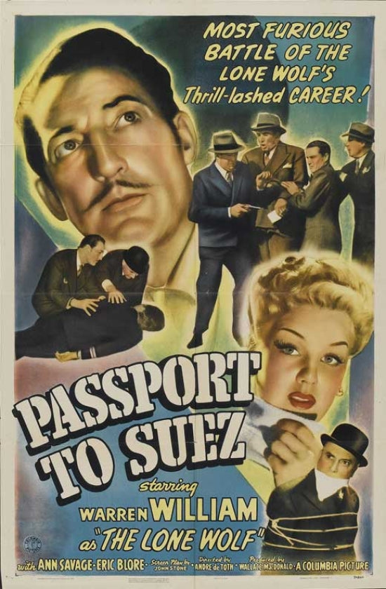 Passport to Suez Movie Poster Print showcasing cinematic adventure.