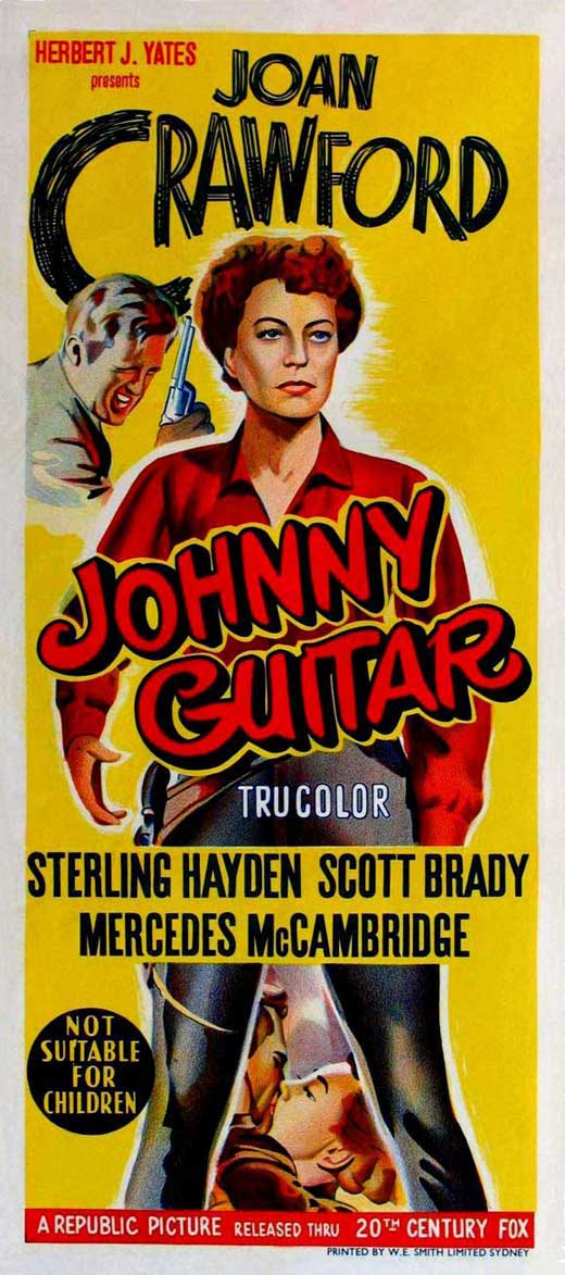 Johnny Guitar Movie Poster Print featuring classic film art.