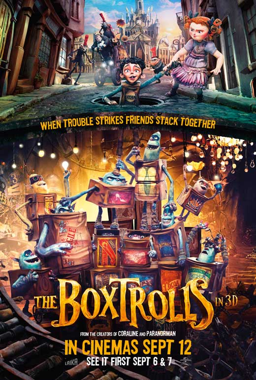 The Boxtrolls Movie Poster Print featuring whimsical animated characters.