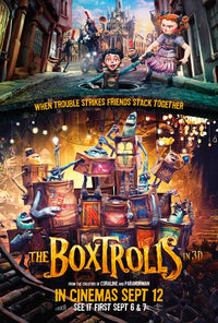 The Boxtrolls Movie Poster Print featuring whimsical animated characters.