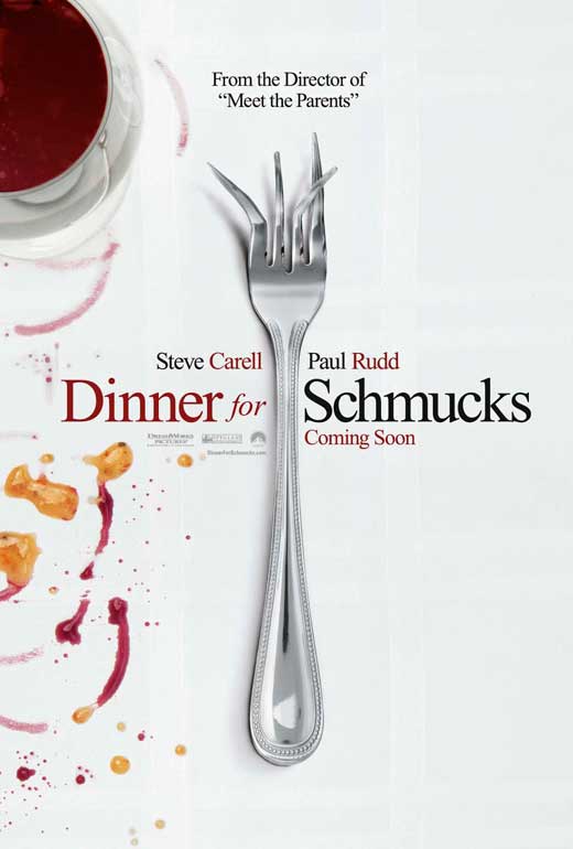 Dinner for Schmucks Movie Poster Print featuring comedic scenes