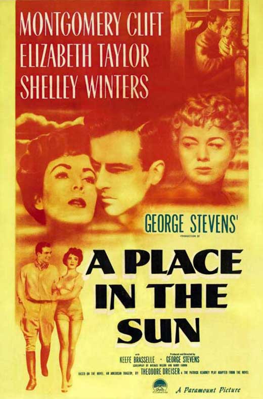 A Place in the Sun Movie Poster Print featuring classic cinematic artwork.