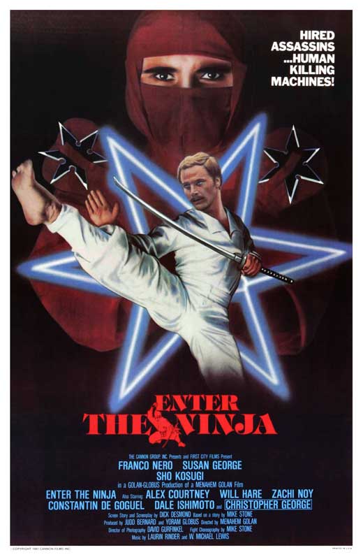 Enter the Ninja Movie Poster Print featuring vibrant action imagery