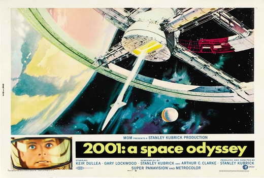2001: A Space Odyssey Movie Poster Print featuring iconic sci-fi imagery.