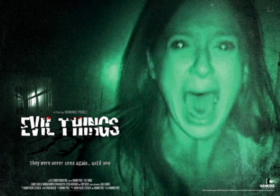 Evil Things Movie Poster featuring dramatic imagery