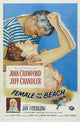 Female on the Beach Movie Poster Print showcasing vibrant colors.