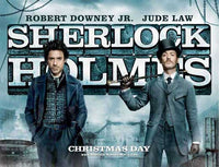 Sherlock Holmes Movie Poster Print featuring classic detective imagery.