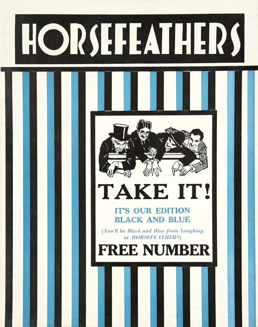 Horse Feathers Movie Poster Print featuring classic Marx Brothers film.