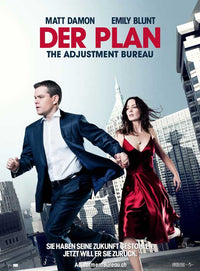 The Adjustment Bureau Movie Poster Print featuring a captivating design.