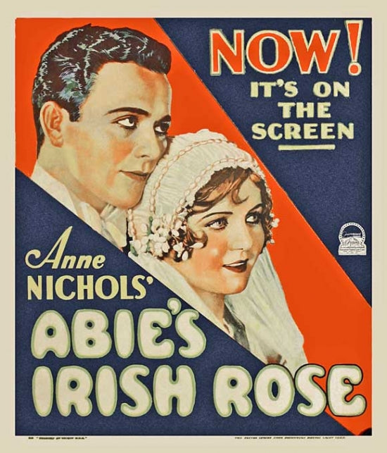 Abie's Irish Rose Movie Poster Print showcasing classic film art.