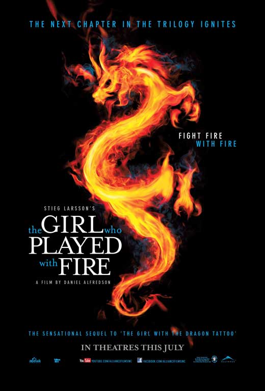 The Girl Who Played with Fire Movie Poster Print featuring dramatic imagery.