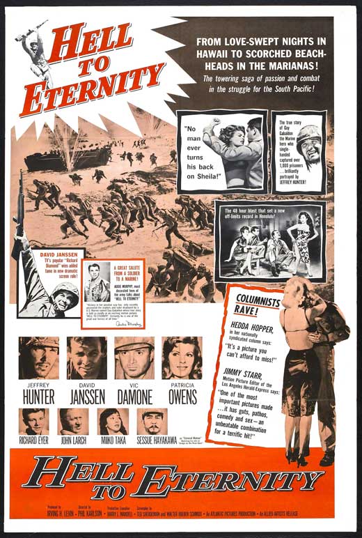 Hell to Eternity Movie Poster Print showcasing classic cinema imagery.