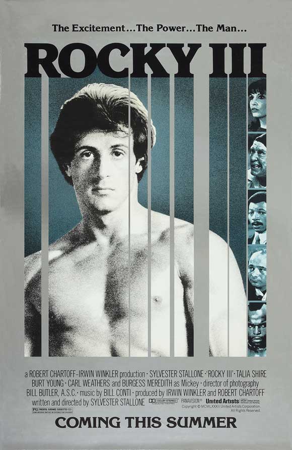 Rocky 3 Movie Poster Print featuring iconic boxing art