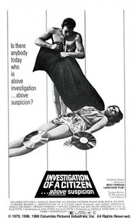 Investigation of a Citizen Above Suspicion Movie Poster Print featuring iconic film artwork.