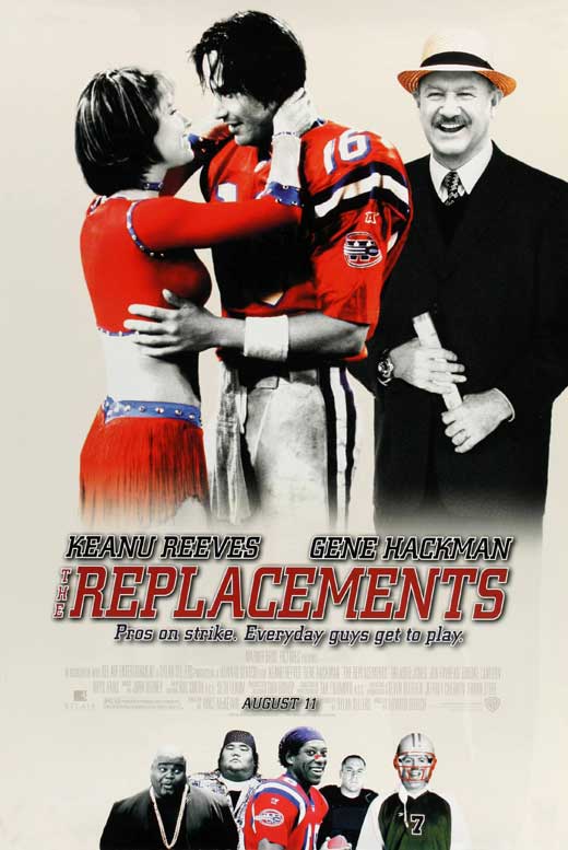 The Replacements Movie Poster featuring vibrant colors and iconic design.