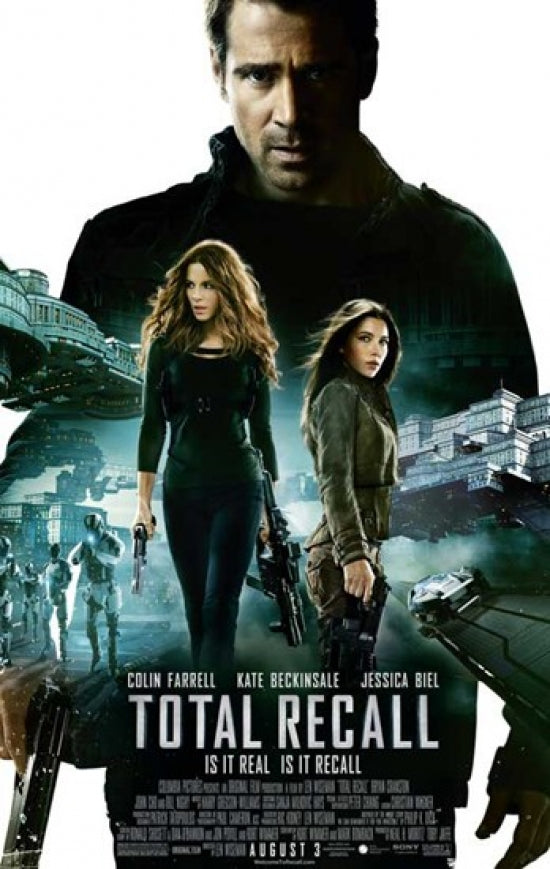 Total Recall Movie Poster Print featuring iconic sci-fi imagery.