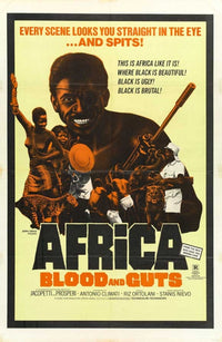 Africa Blood and Guts Movie Poster Print showcasing dramatic film art.
