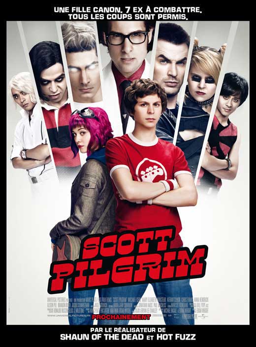 Scott Pilgrim vs the World Movie Poster Print featuring vibrant colors and dynamic visuals.