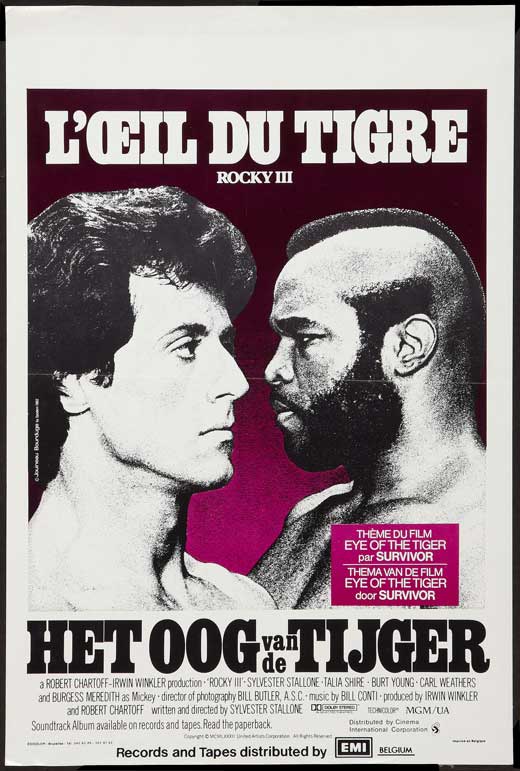 Rocky III Movie Poster Print showcasing iconic boxing film artwork.