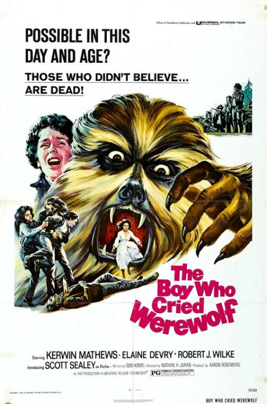The Boy Who Cried Werewolf Movie Poster Print - Horror Theme