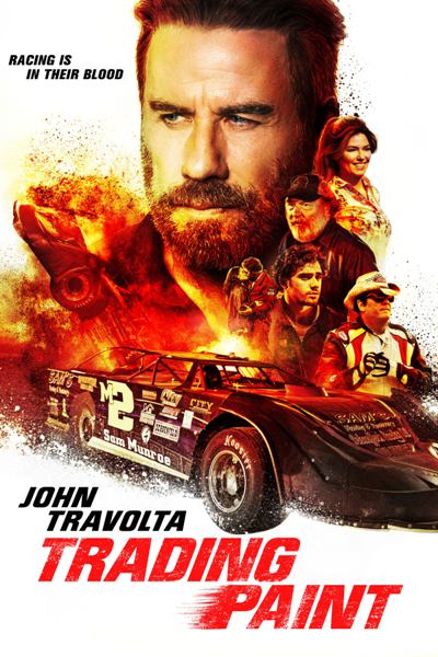 Trading Paint Movie Poster Print showcasing vibrant motorsport imagery.