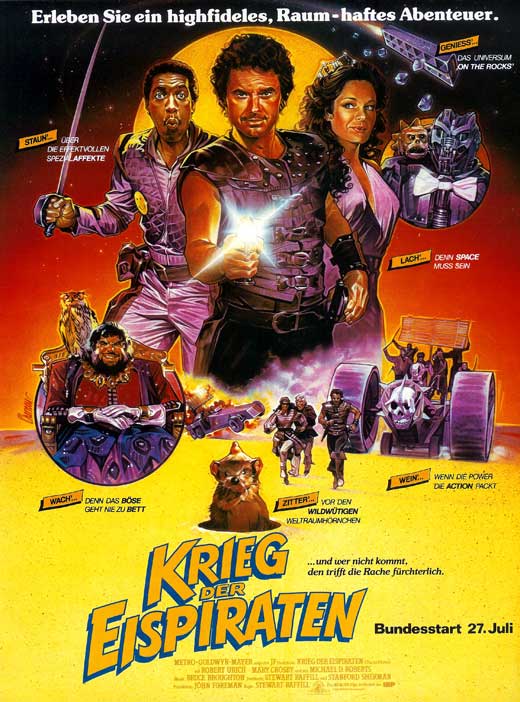 The Ice Pirates Movie Poster Print featuring vibrant artwork from the cult classic film.