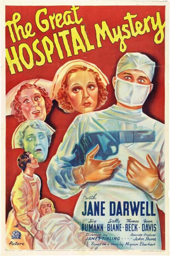 The Great Hospital Mystery Movie Poster Print showcasing suspense and drama.