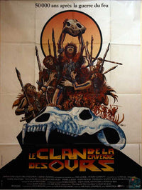 The Clan of the Cave Bear Movie Poster Print showcasing prehistoric imagery.