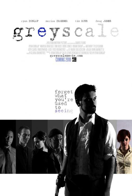 Greyscale Movie Poster Print showcasing stunning monochrome design.