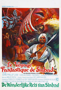 The Golden Voyage of Sinbad Movie Poster Print showcasing classic adventure film art.